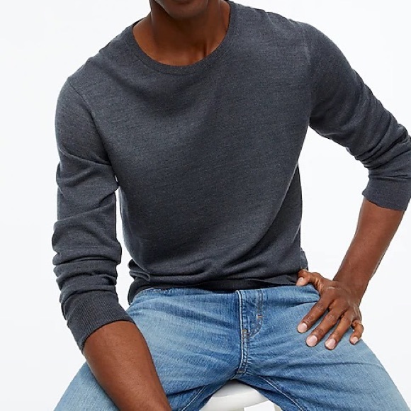J Crew Large Heather Charcoal Crewneck Sweater - Picture 4 of 4